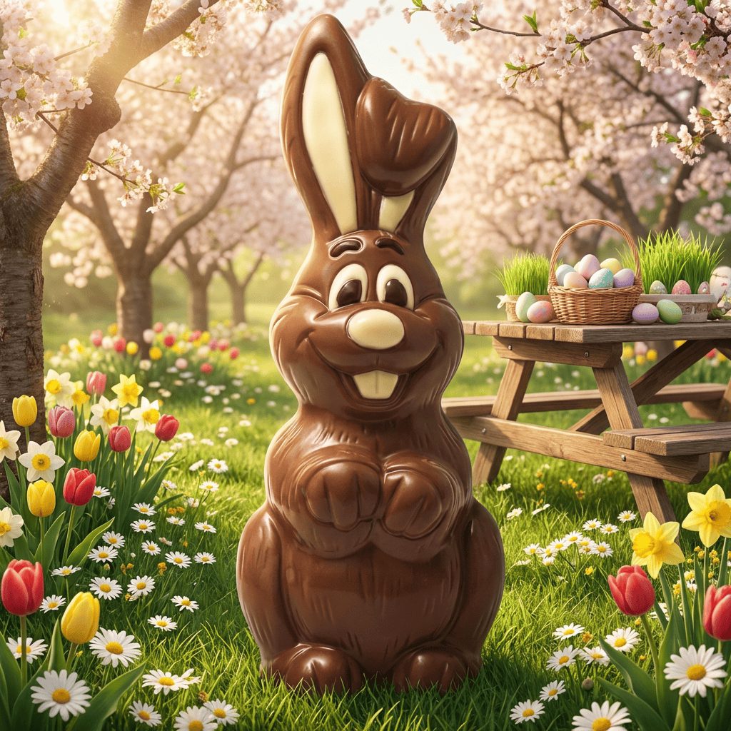 Milk chocolate giant Easter bunny 3kgs 5407008475642 The Belgian Chocolate Makers