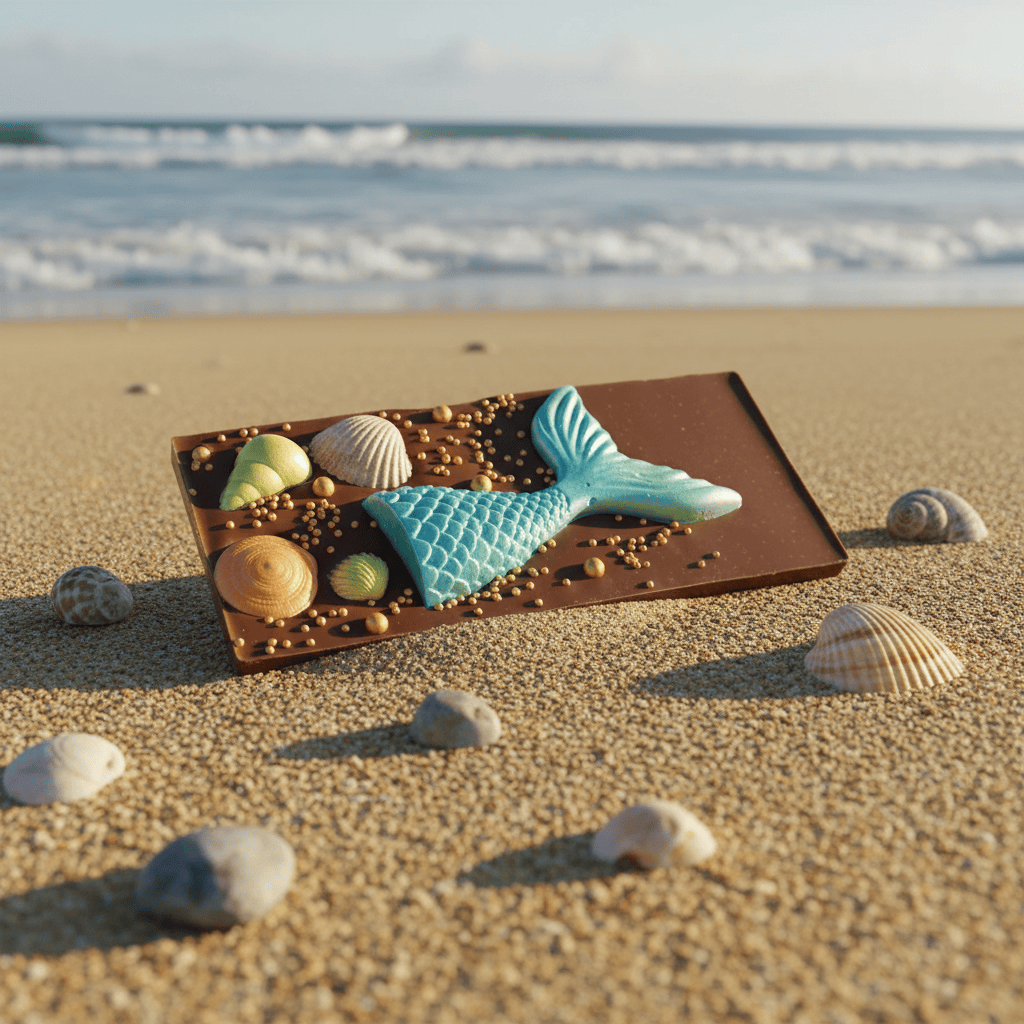 Milk chocolate mermaid bar 140g 5407008475789 The Belgian Chocolate Makers