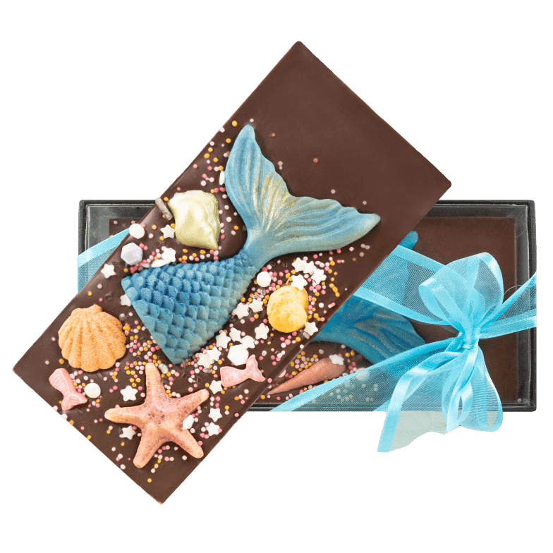 Milk chocolate mermaid bar 140g 5407008475789 The Belgian Chocolate Makers