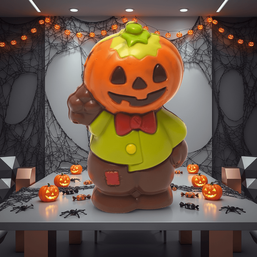 Milk chocolate Mr pumpkin 65g - The Belgian Chocolate Makers