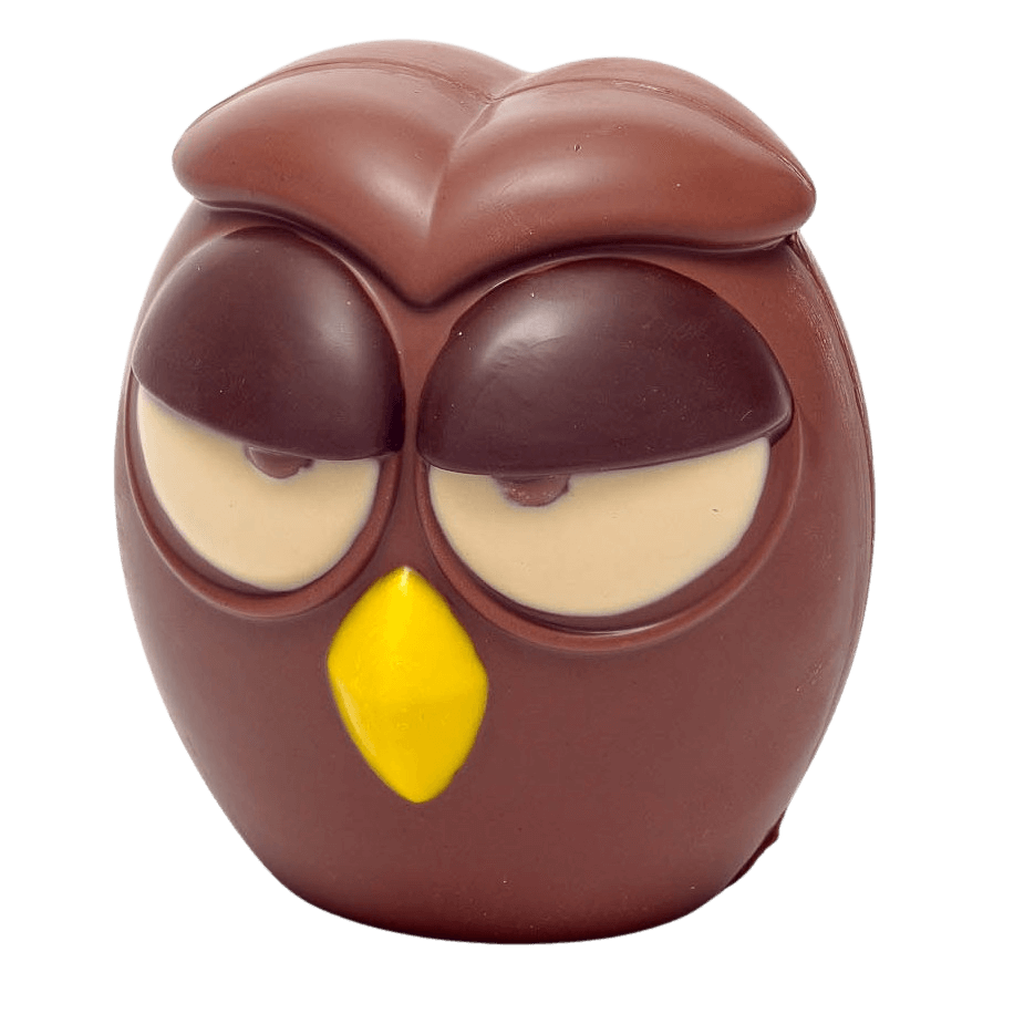 Milk chocolate owl Alfie 200g 5407008477707 The Belgian Chocolate Makers
