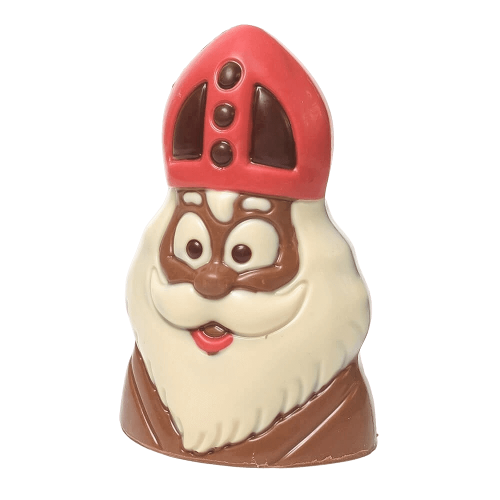 Milk chocolate Saint Nicholas bust 150g 5407008474591 The Belgian Chocolate Makers