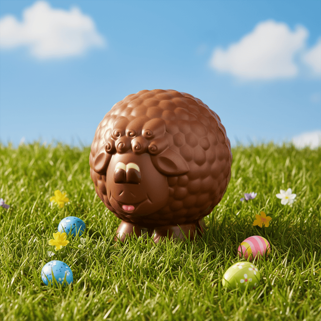 Milk chocolate sheep 130g 5407008476533 The Belgian Chocolate Makers