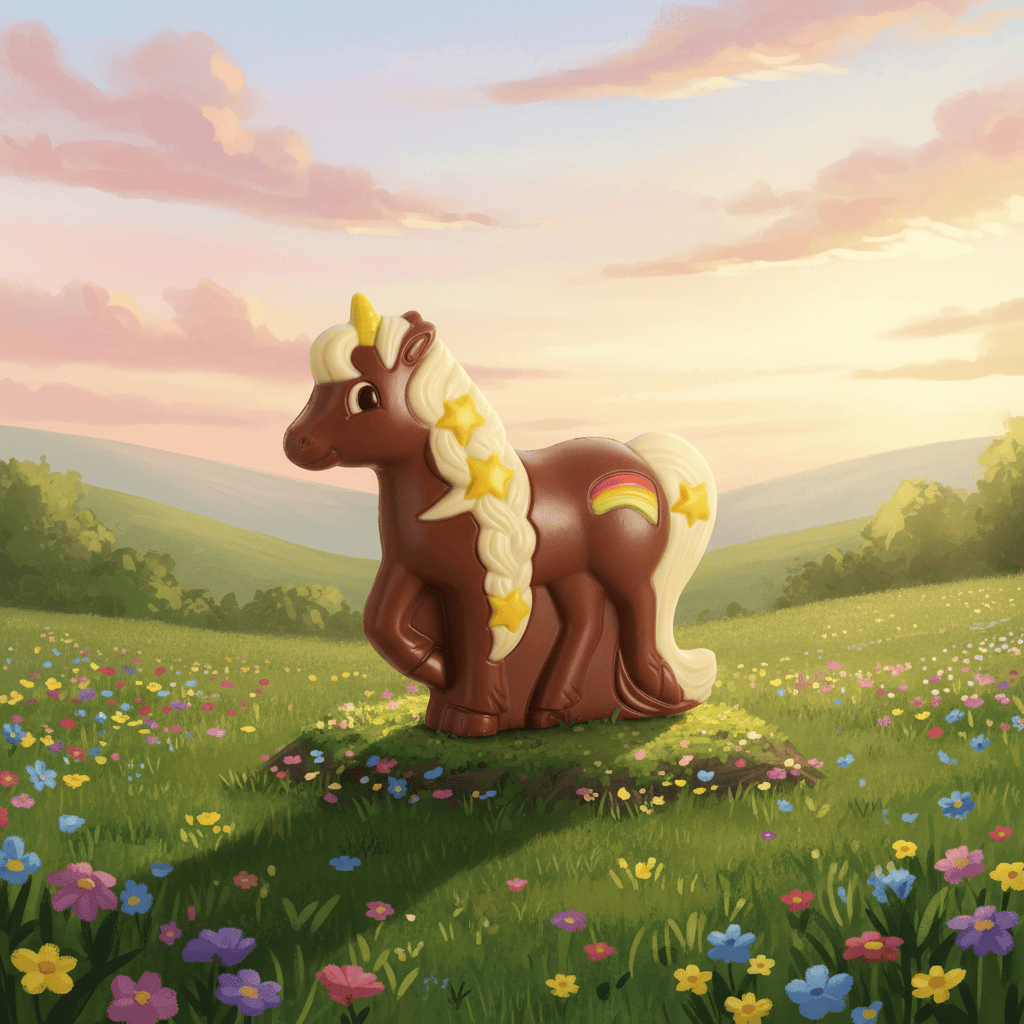 Milk chocolate unicorn 90g 5407008476083 The Belgian Chocolate Makers