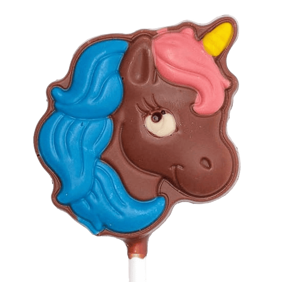 Milk chocolate unicorn lollipop 20g 5407008477684 The Belgian Chocolate Makers