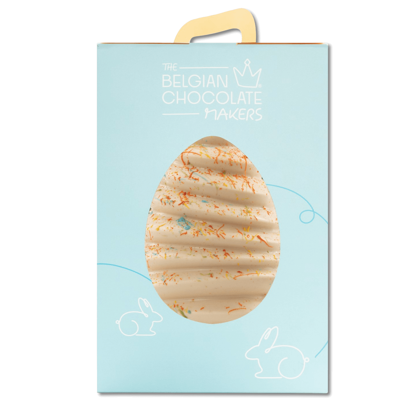Pagoda white chocolate Easter egg 400g with mini eggs inside 5407008475581 The Belgian Chocolate Makers