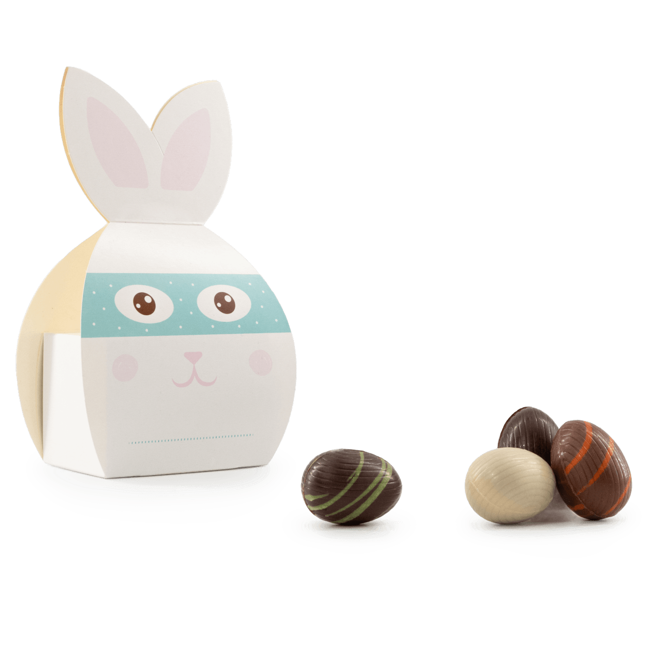 Pouch of 10 mini Easter chocolate eggs 80g 5407008477295 The Belgian Chocolate Makers