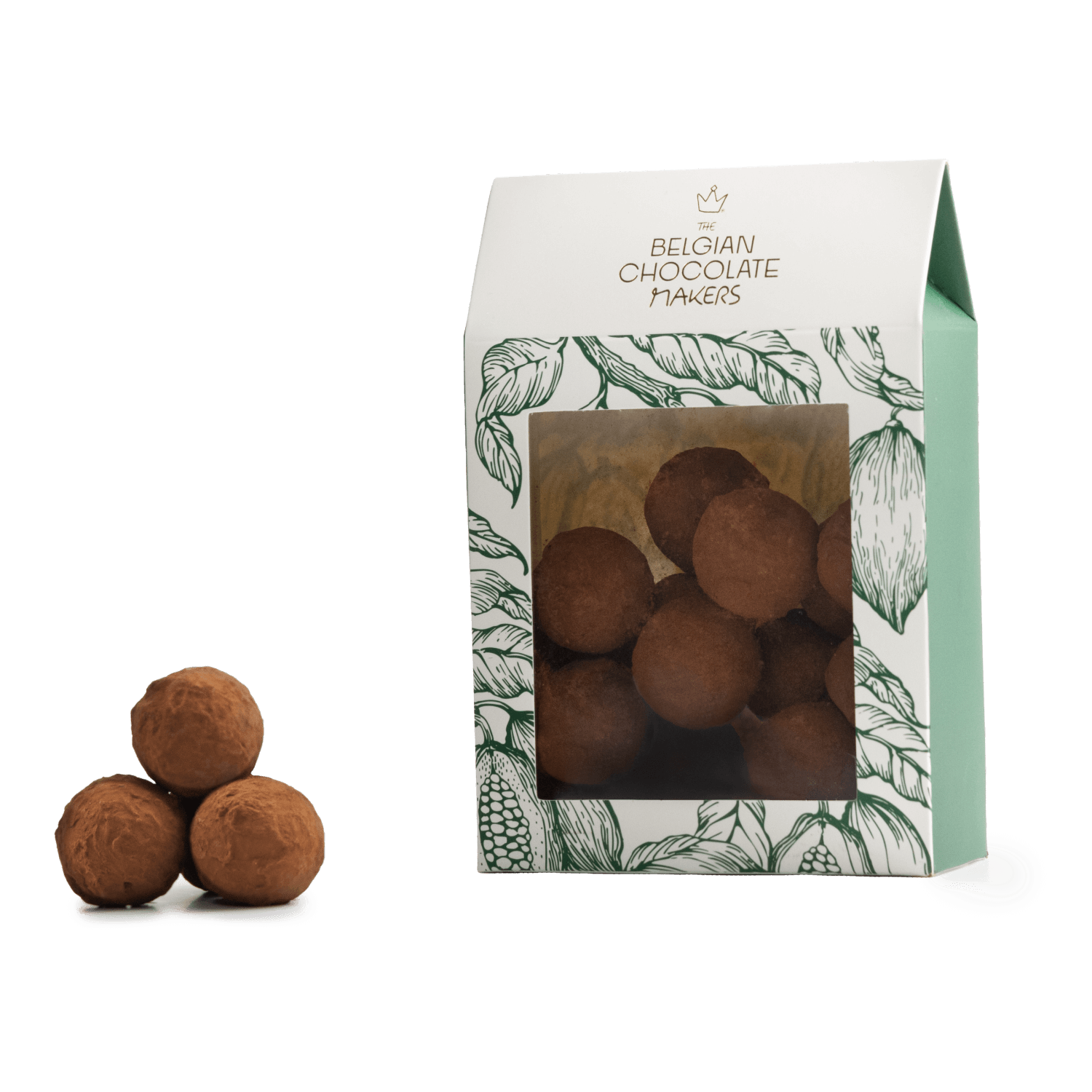 Pouch of Belgian truffles with cacao coating 160g 5407008471040 The Belgian Chocolate Makers