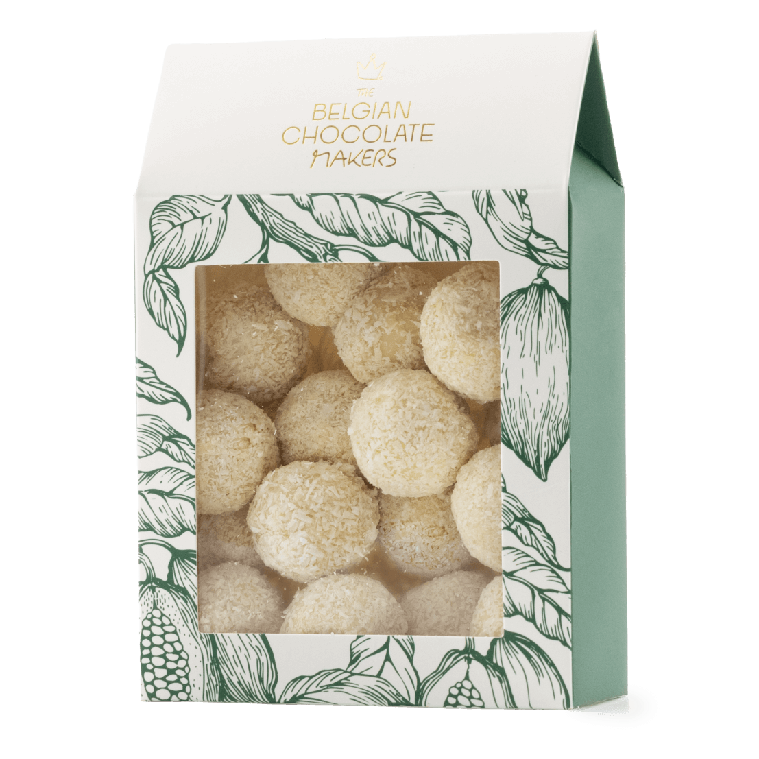 Pouch of Belgian truffles with coconut coating 160g 5407008471095 The Belgian Chocolate Makers
