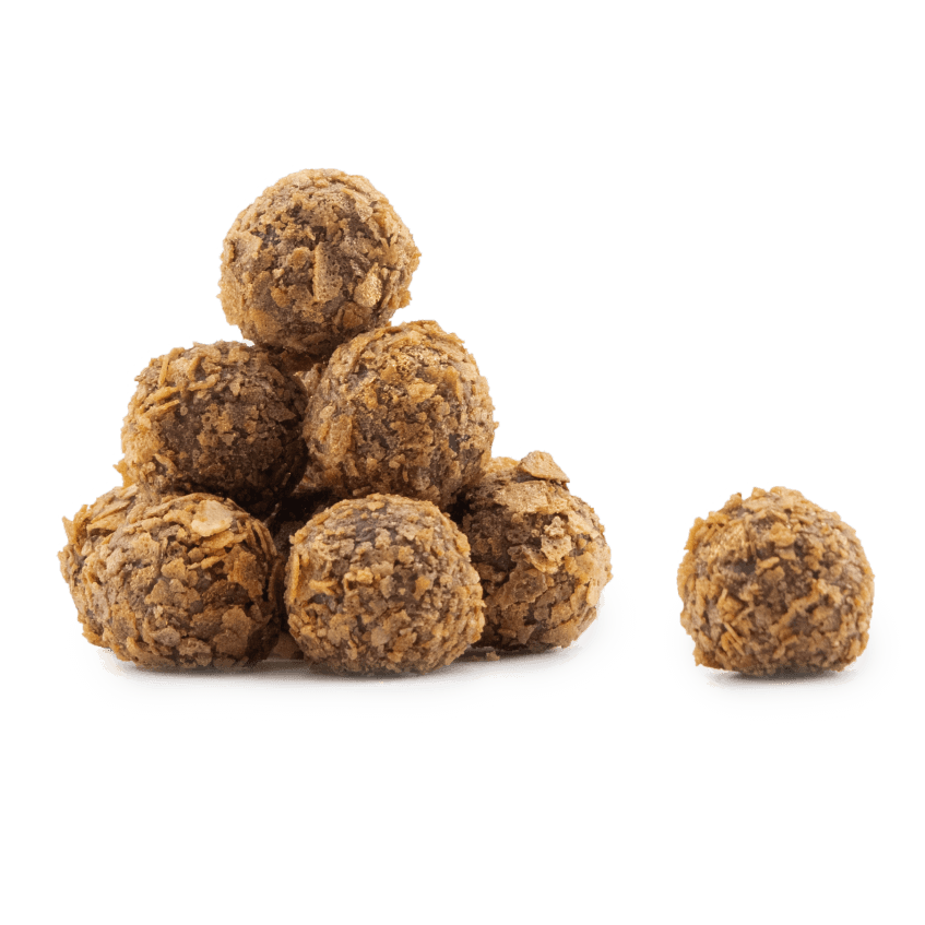 Pouch of Belgian truffles with feuilletine coating 160g 5407008471057 The Belgian Chocolate Makers