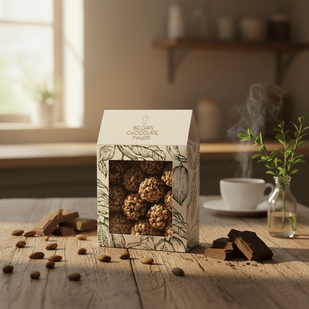 Pouch of clusters hazelnuts 160g 5407008475086 The Belgian Chocolate Makers