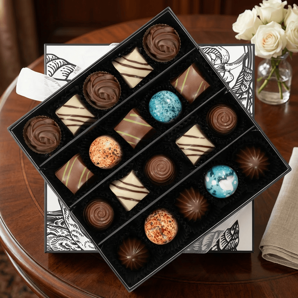 Prestige box of 20 chocolate pralines 300g 5407008479282 The Belgian Chocolate Makers