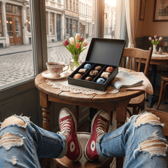 Prestige box of 9 chocolate pralines 135g 5407008479275 The Belgian Chocolate Makers