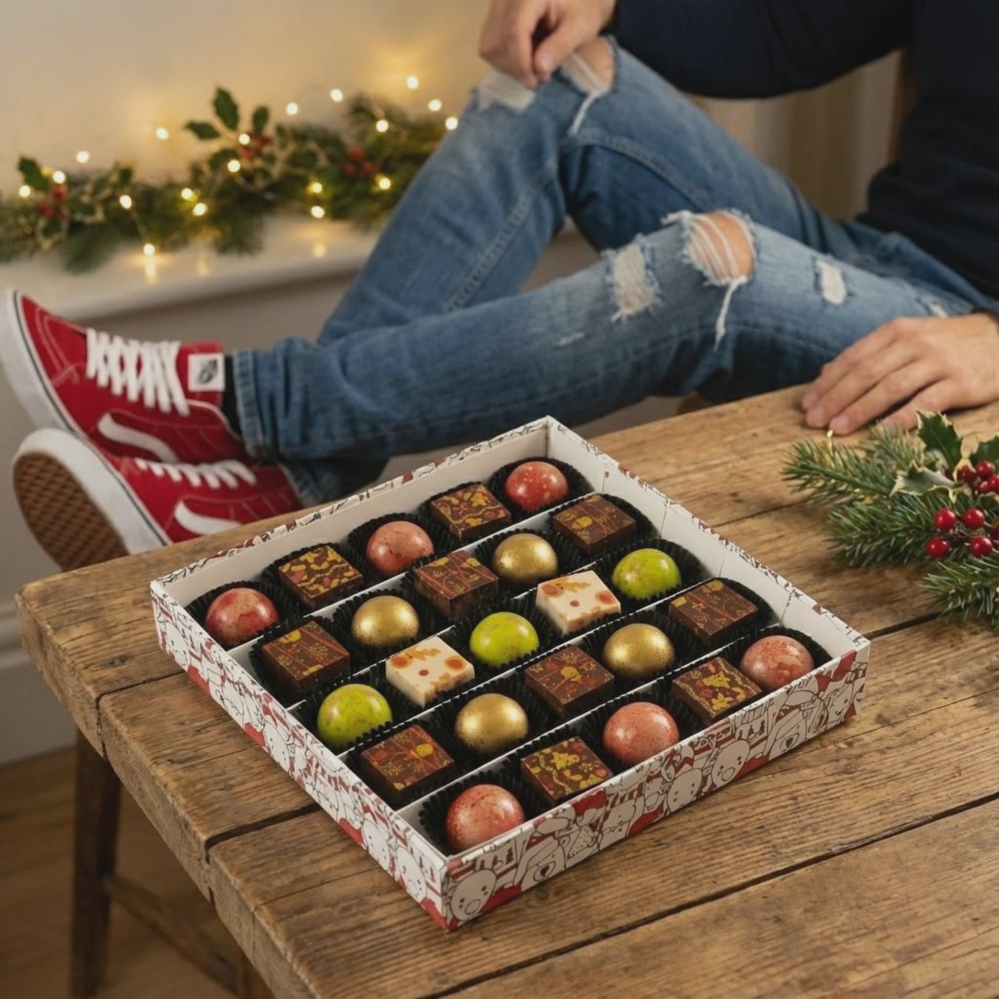 Christmas box 25 pralines 375g