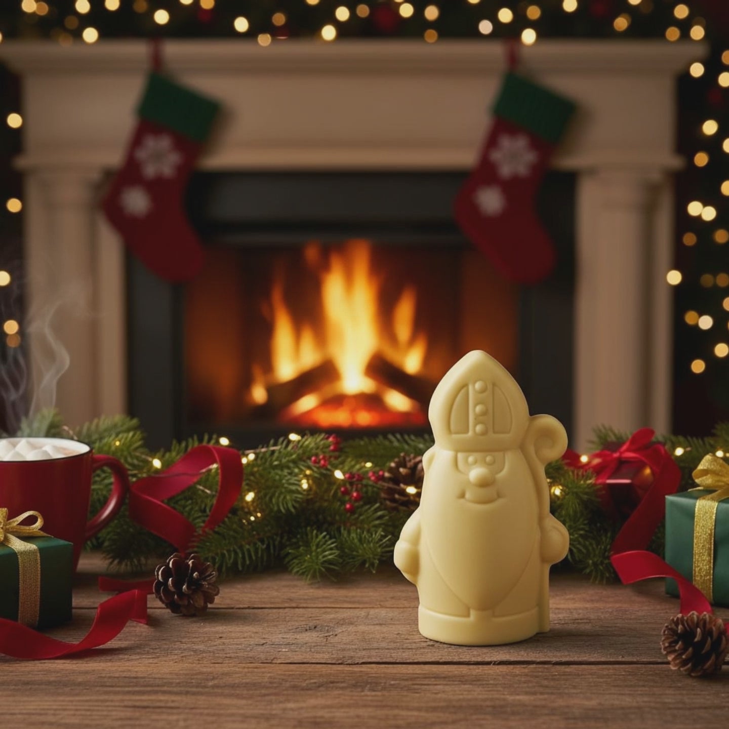 White chocolate Saint Nicholas with sceptre 150g