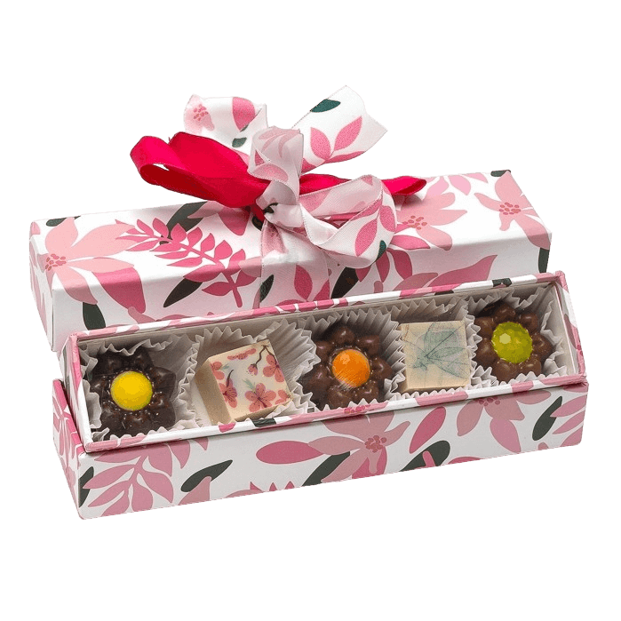 Spring box of 5 pralines 75g 5407008478322 The Belgian Chocolate Makers
