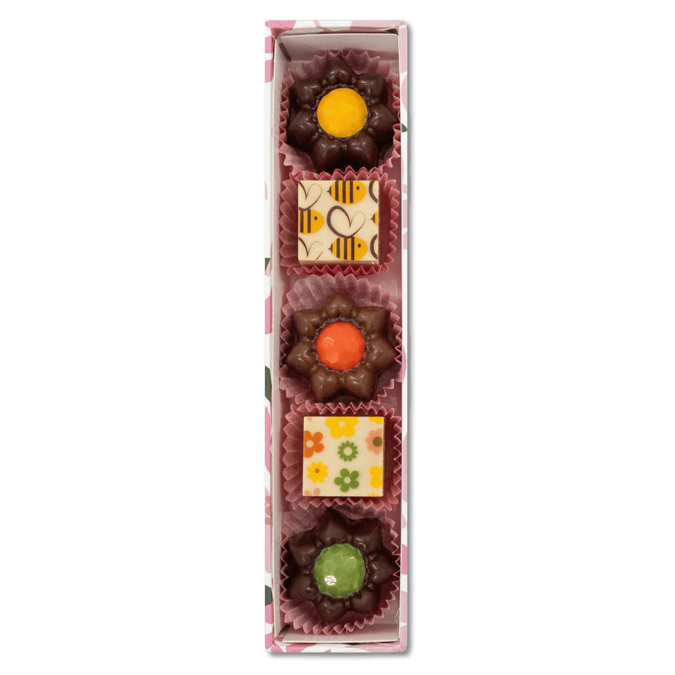 Spring box of 5 pralines 75g 5407008478322 The Belgian Chocolate Makers