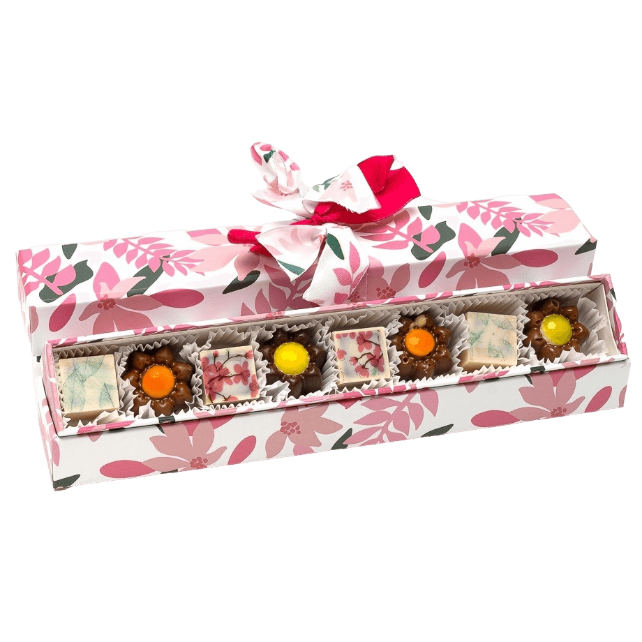 Spring box of 7 pralines 135g 5407008479695 The Belgian Chocolate Makers