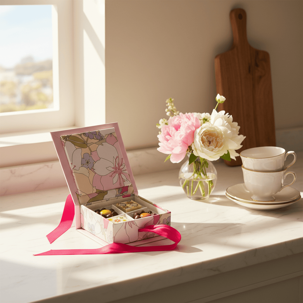 Spring pralines box 50g 5407008475611 The Belgian Chocolate Makers