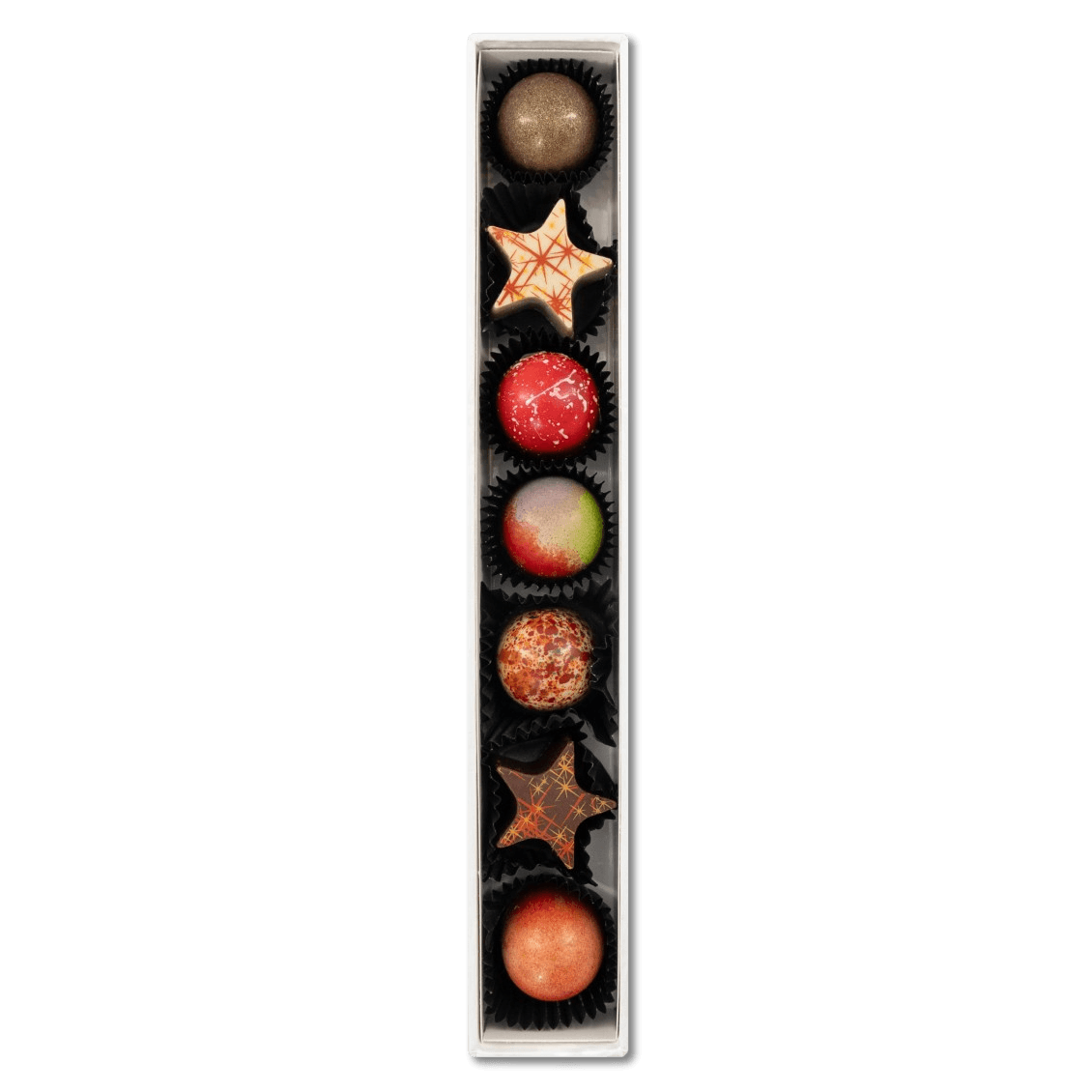 Sunny daisy box of assorted Belgian pralines 105g 5407008478360 The Belgian Chocolate Makers