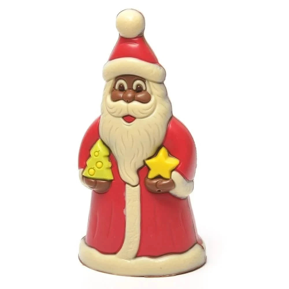 Santa Claus with present 200 Grs (milk) - The Belgian Chocolate Makers