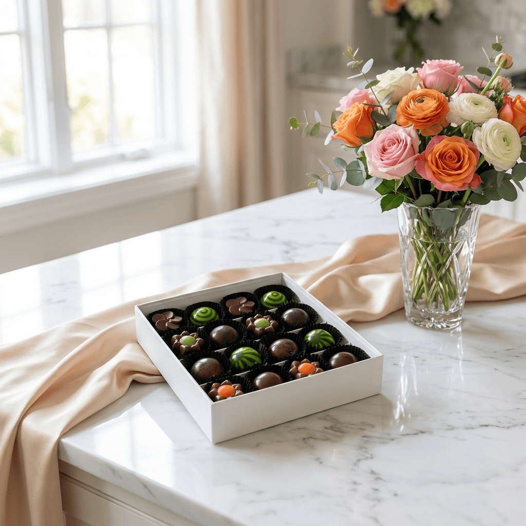 Tropical sea pralines box (mixed) 240g 5407008479749 The Belgian Chocolate Makers