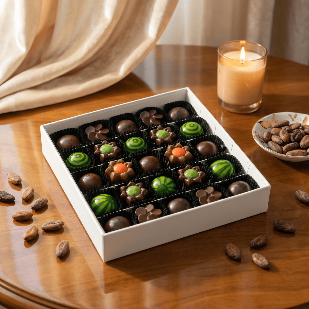 Tropical sea pralines box (mixed) 375g 5407008479756 The Belgian Chocolate Makers