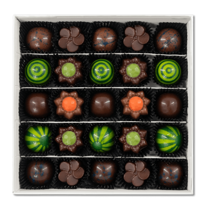 Tropical sea pralines box (mixed) 375g 5407008479756 The Belgian Chocolate Makers