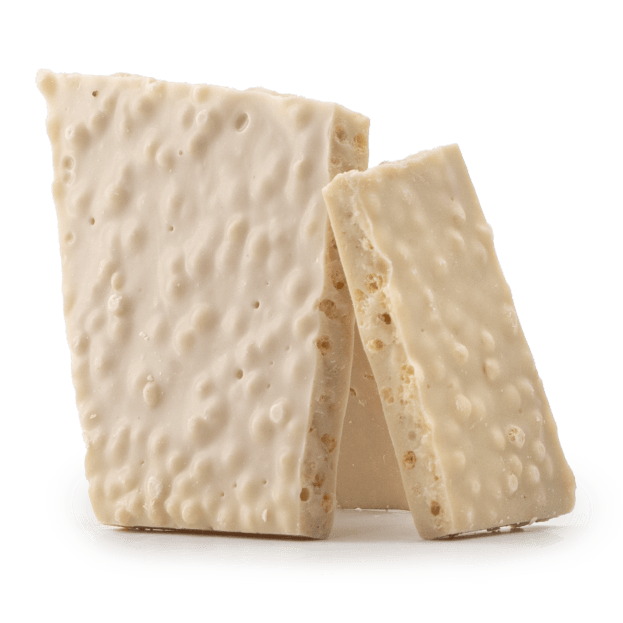 White chocolate broken bars with puffed rice 5407008479190 The Belgian Chocolate Makers