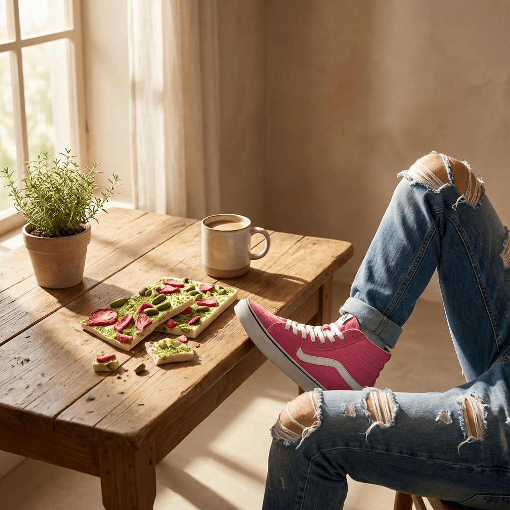 White chocolate broken bars with strawberries and pistachios 5407008479152 The Belgian Chocolate Makers