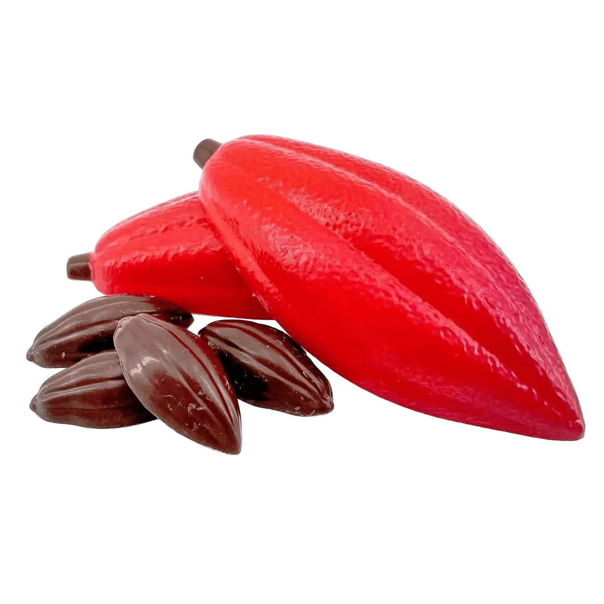 White chocolate cacao pod with pralines 100g 5407008478957 The Belgian Chocolate Makers