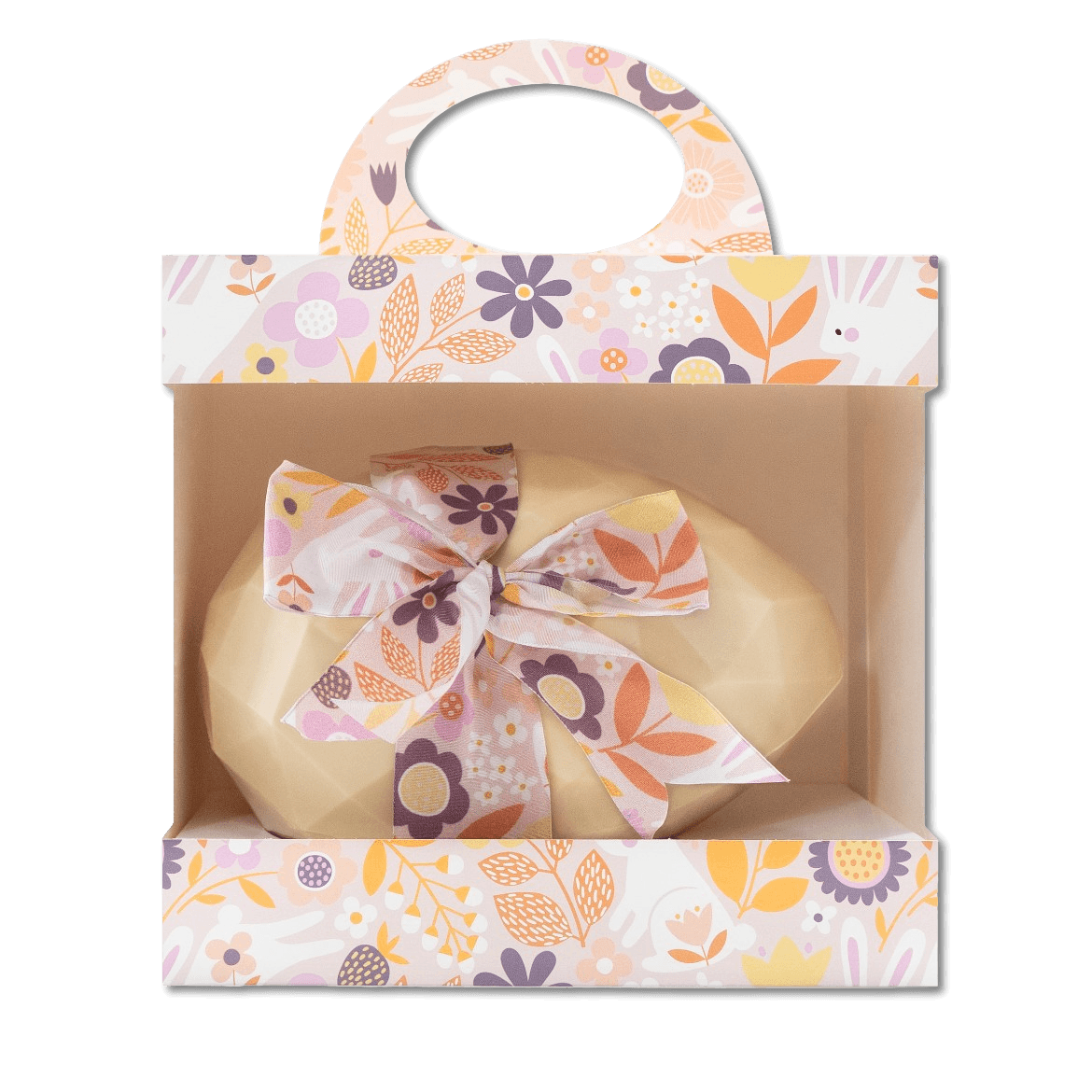 White chocolate diamond Easter egg with small eggs inside 300g 5407008475550 The Belgian Chocolate Makers