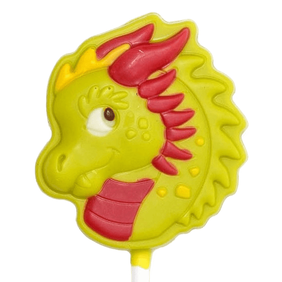 White chocolate dragon lollipop 20g 5407008476816 The Belgian Chocolate Makers
