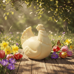 White chocolate Easter hen 120g 5407008472146 The Belgian Chocolate Makers