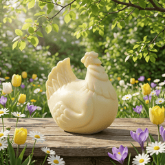 White chocolate Easter hen 120g 5407008472146 The Belgian Chocolate Makers