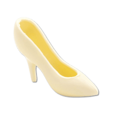 White chocolate high heel 65g 5407008470425 The Belgian Chocolate Makers