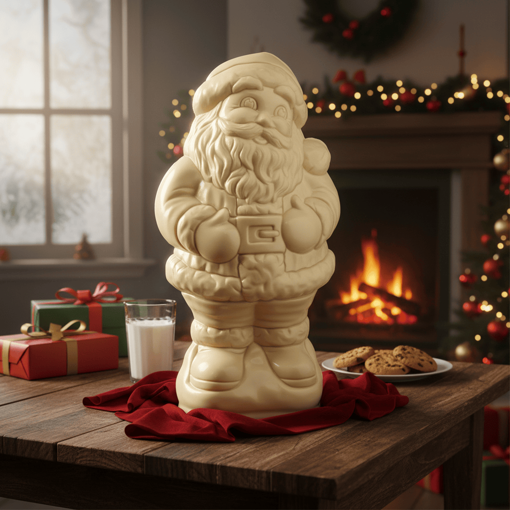 White chocolate Santa Claus 3 Kgs 5407008471200 The Belgian Chocolate Makers