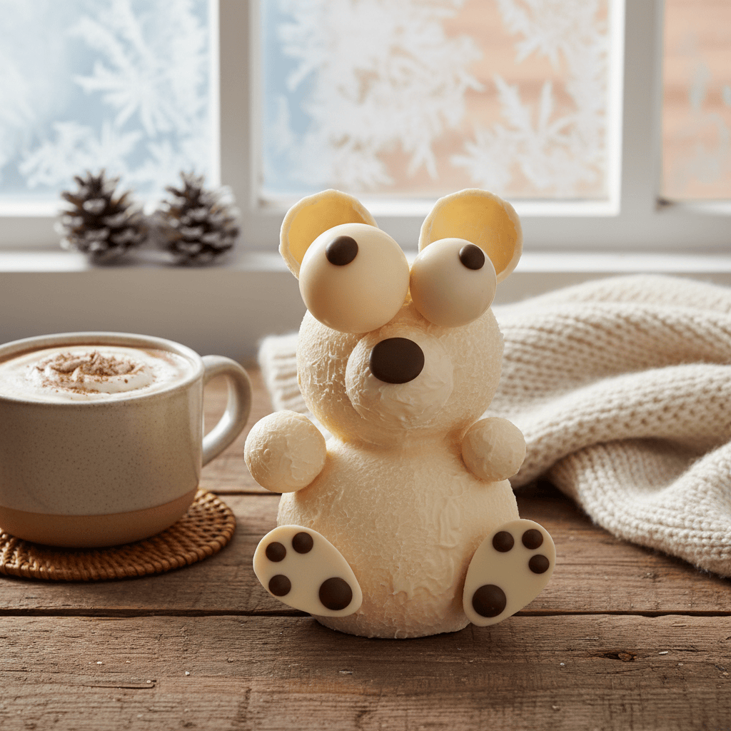 White chocolate winter bear 520g 5407008474966 The Belgian Chocolate Makers
